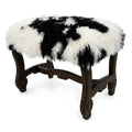 Hyde Park Tibetan Sheep Ottoman - Black and White Ottomans
