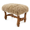Hyde Park Tibetan Sheep Ottoman - Champagne Ottomans