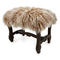 Hyde Park Tibetan Sheep Ottoman - Champagne Tipped Ottomans