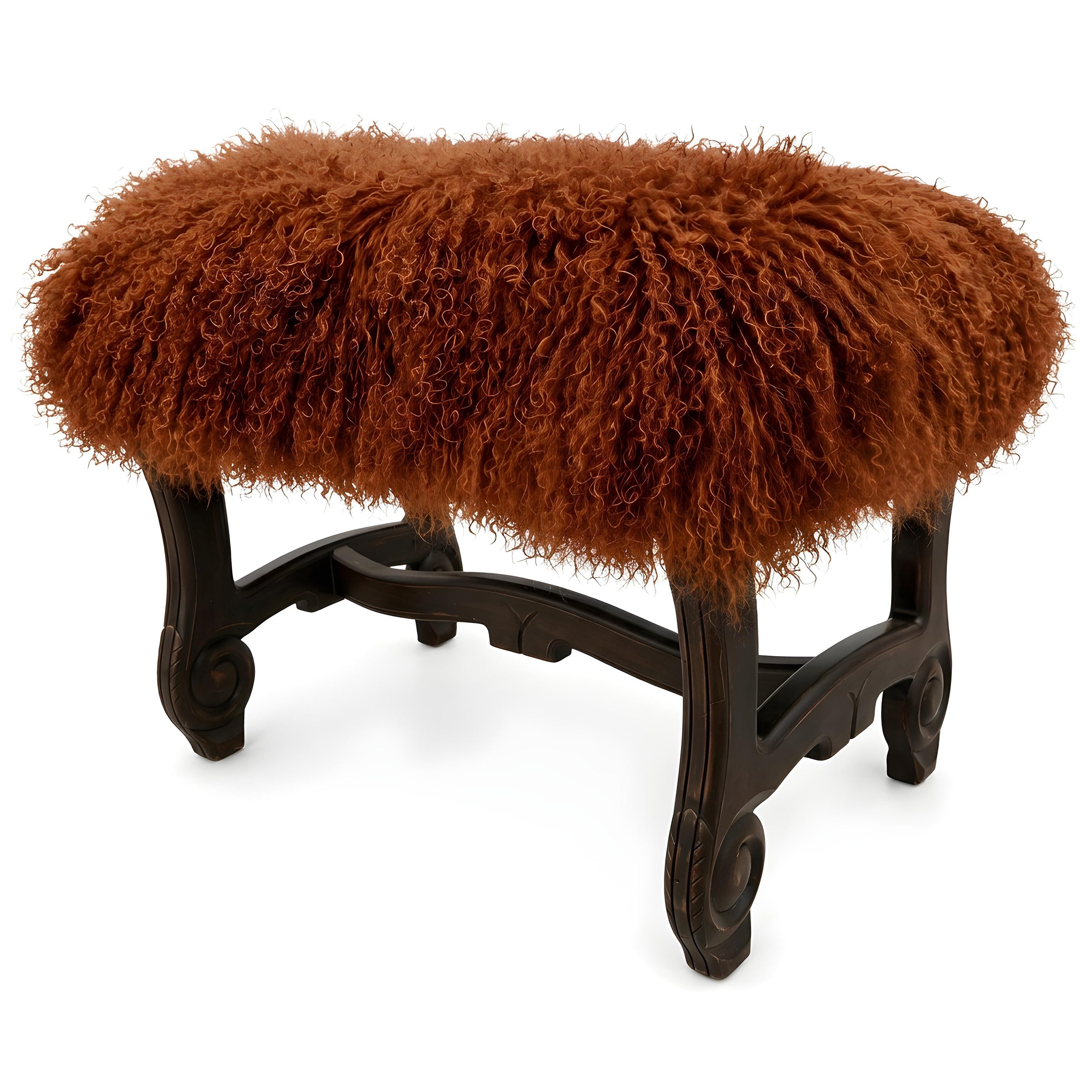 Hyde Park Tibetan Sheep Ottoman - Copper Ottomans