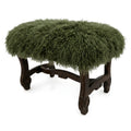 Hyde Park Tibetan Sheep Ottoman - Olive Ottomans