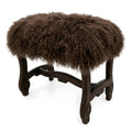 Hyde Park Tibetan Sheep Ottoman - Pewter Ottomans