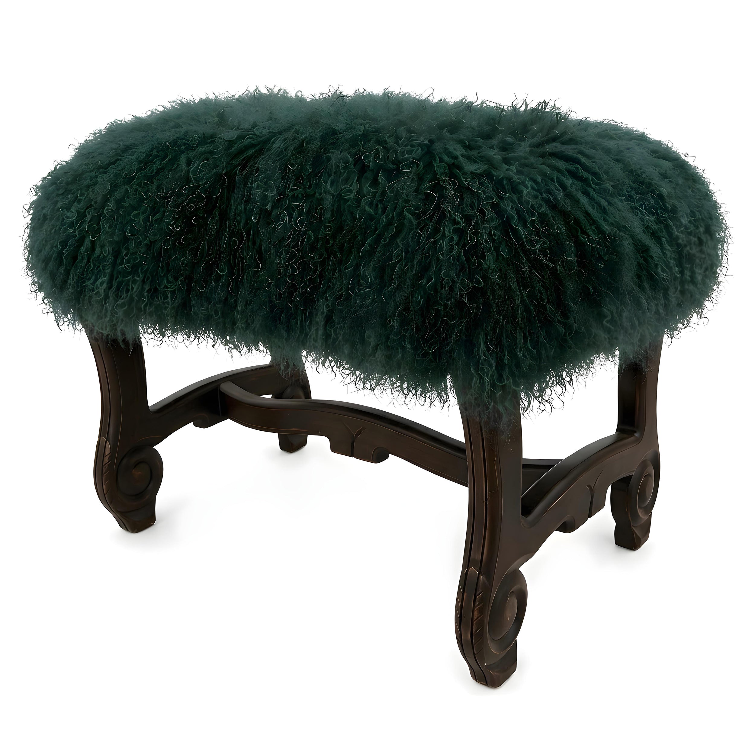 Hyde Park Tibetan Sheep Ottoman - Pine Ottomans