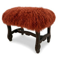 Hyde Park Tibetan Sheep Ottoman - Rust Ottomans