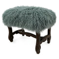 Hyde Park Tibetan Sheep Ottoman - Seafoam Ottomans