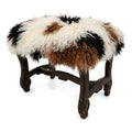 Hyde Park Tibetan Sheep Ottoman - Tricolor Ottomans