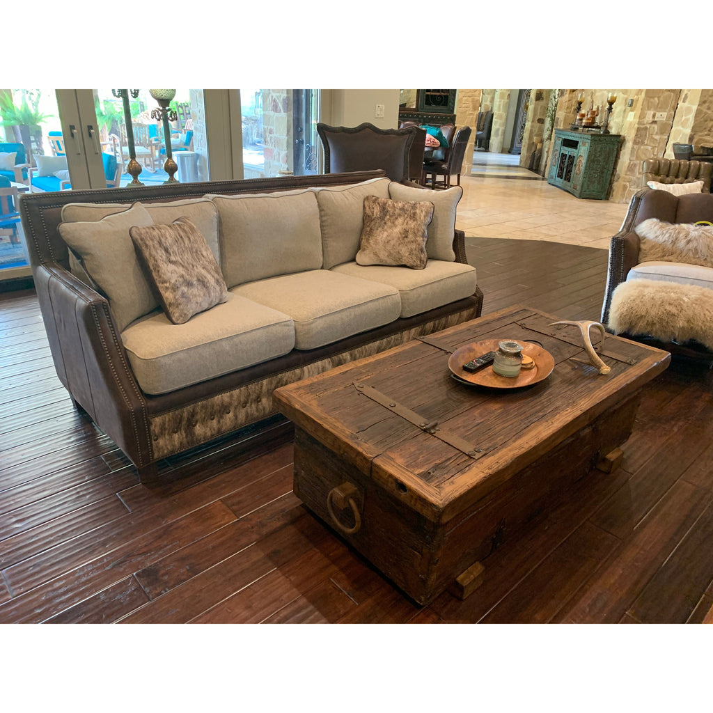 Reclaimed Wood Storage Coffee Table (w/Key)