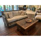 Reclaimed Wood Storage Coffee Table (w/Key)