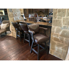 Load image into Gallery viewer, Davenport Ranch Western Leather Barstool