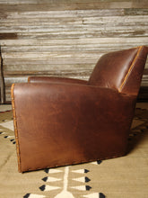 Load image into Gallery viewer, Chaps Contemporary Western Modern Farmhouse Leather Swivel Chair