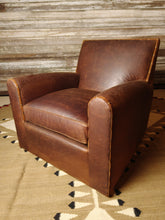 Load image into Gallery viewer, Chaps Contemporary Western Modern Farmhouse Leather Swivel Chair