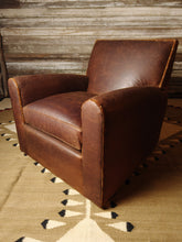 Load image into Gallery viewer, Chaps Contemporary Western Modern Farmhouse Leather Swivel Chair