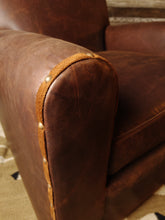 Load image into Gallery viewer, Chaps Contemporary Western Modern Farmhouse Leather Swivel Chair