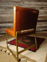 Load image into Gallery viewer, Aspen Valley Contemporary Western Modern Farmhouse Leather Metal Frame Dining Chair