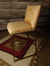 Load image into Gallery viewer, Aspen Valley Contemporary Western Modern Farmhouse Leather Metal Frame Barstool