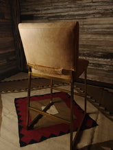 Load image into Gallery viewer, Aspen Valley Contemporary Western Modern Farmhouse Leather Metal Frame Barstool