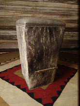 Load image into Gallery viewer, Keystone Contemporary Western Leather Cowhide With Metal Kick Stand Barstool