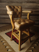 Load image into Gallery viewer, Bayou Western Leather Tufted Barstool