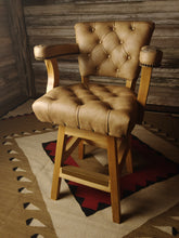 Load image into Gallery viewer, Bayou Western Leather Tufted Barstool