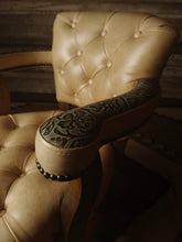 Load image into Gallery viewer, Powder River Western Leather Tufted Barstool