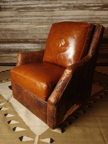 Bonham Cowhide Swivel Glider