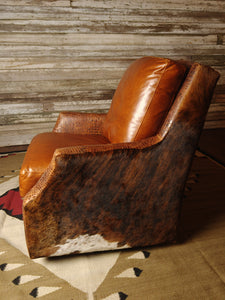 Bonham Cowhide Swivel Glider