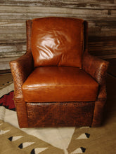 Load image into Gallery viewer, Bonham Cowhide Swivel Glider