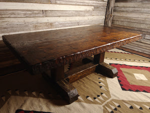 Custom Knotty Alder Western Farmhouse Dining Table