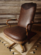 Load image into Gallery viewer, Huntsman Axis Deer Hide Western Leather Office Chair