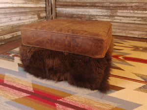 Yellowstone Buffalo Ottoman - 30" x 24"