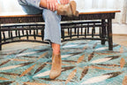 Image of an area rug, Plumage - Tropical Turquoise