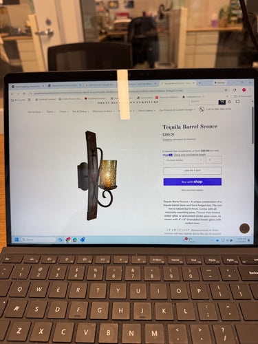 CUSTOM - 2 TEQUILA BARREL SCONCES