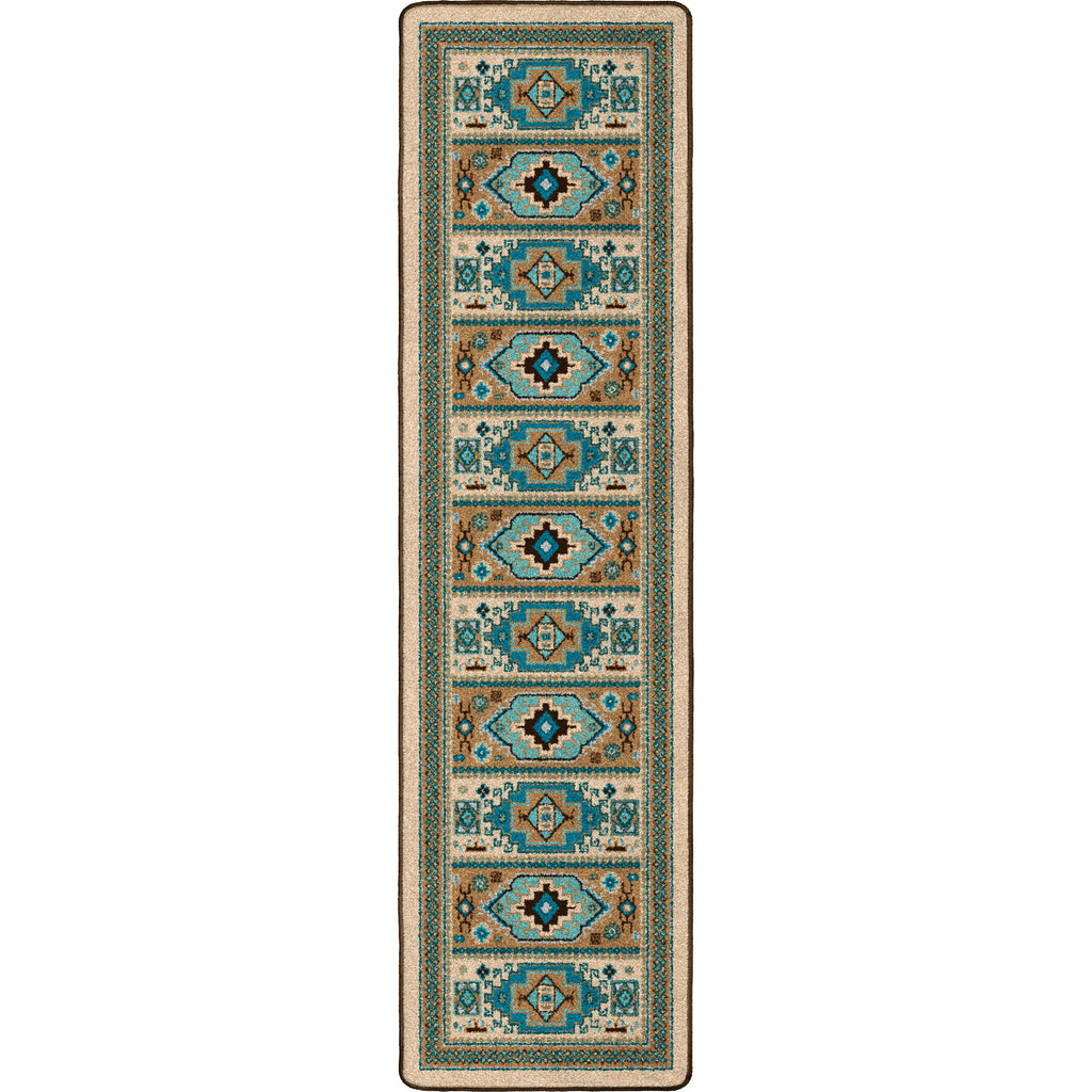 Image of an area rug, Indigo - Turquoise