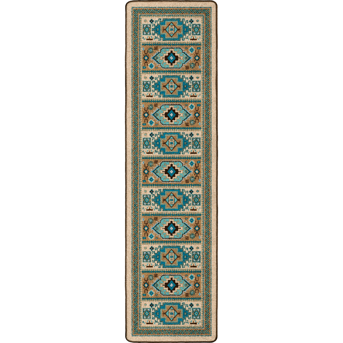 Image of an area rug, Indigo - Turquoise