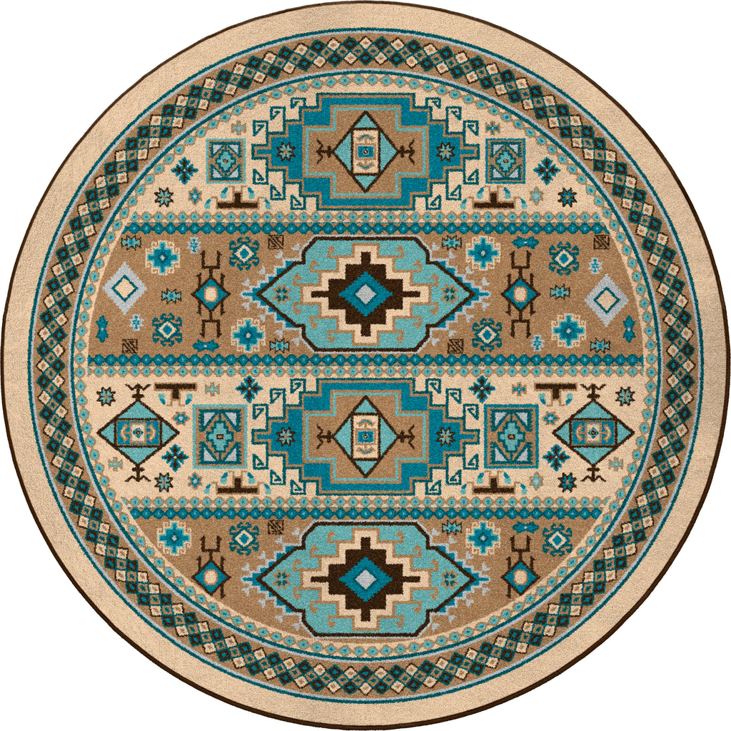 Image of an area rug, Indigo - Turquoise