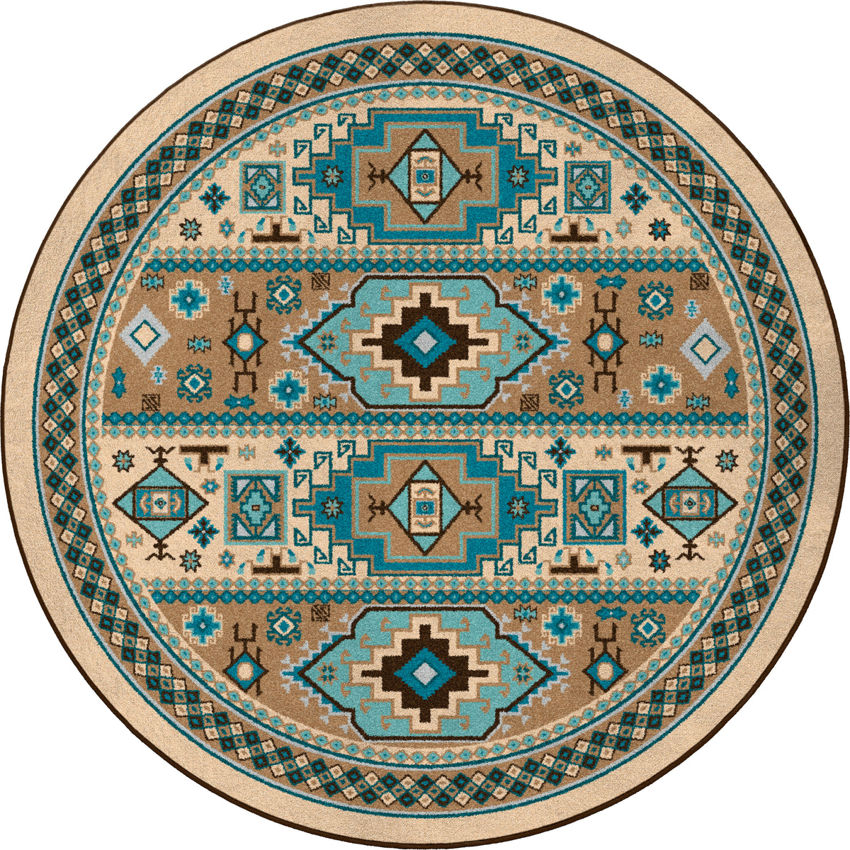 Image of an area rug, Indigo - Turquoise