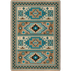 Image of an area rug, Indigo - Turquoise
