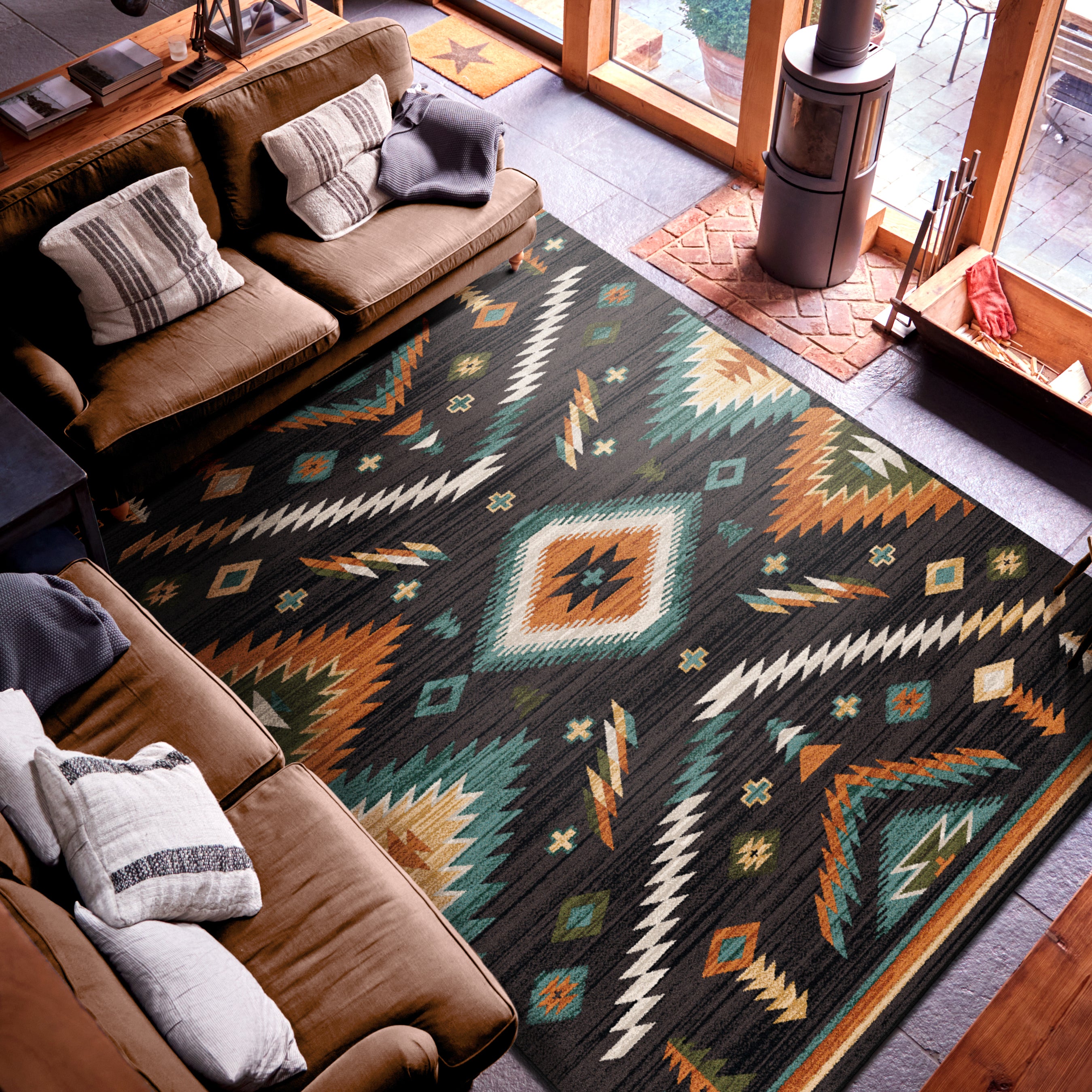 Image of an area rug, Interlaced Horizon - Gem