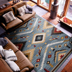 Image of an area rug, Interlaced Horizon - Gray Stone