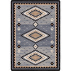 Image of an area rug, Interlaced Horizon - Gray Stone