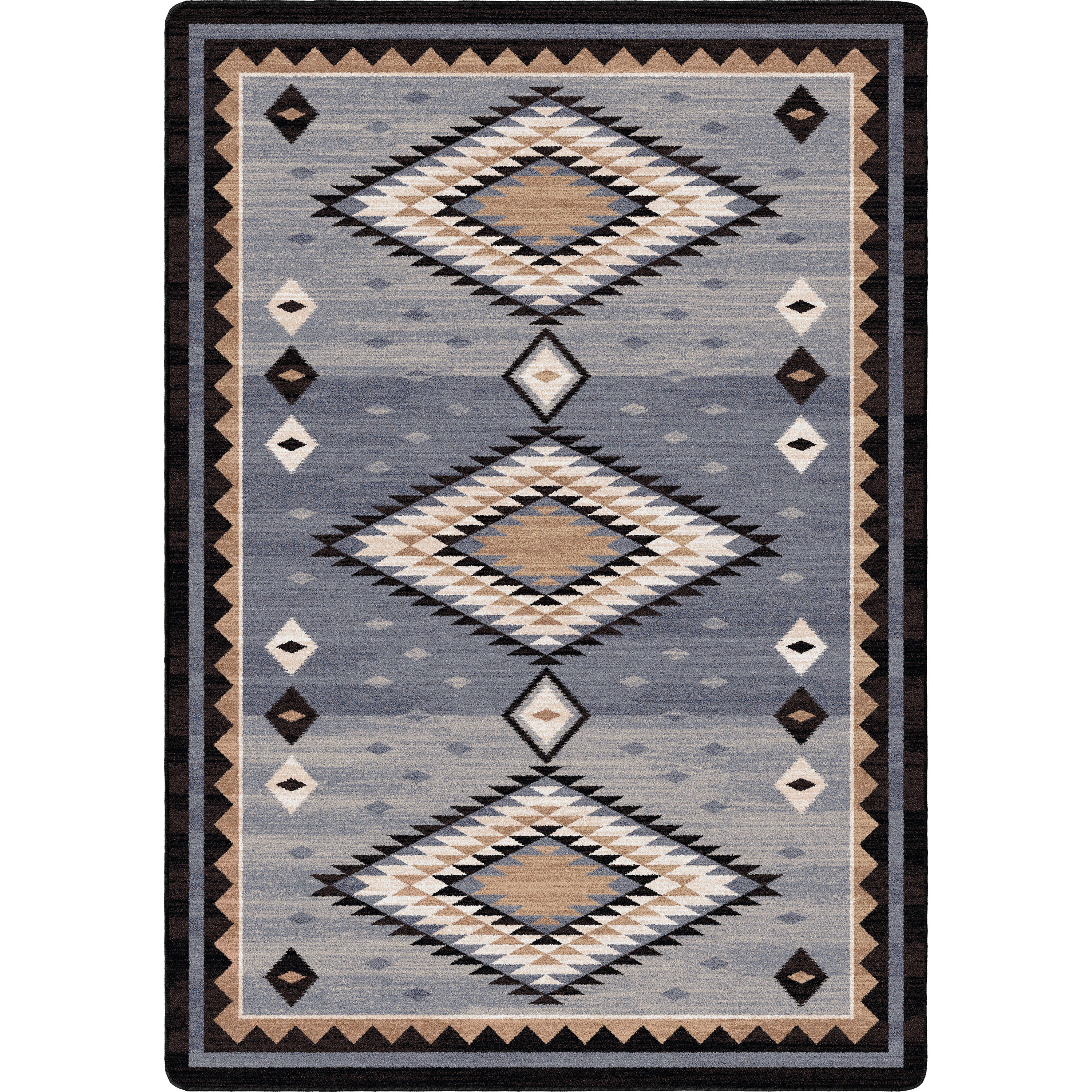 Image of an area rug, Interlaced Horizon - Gray Stone