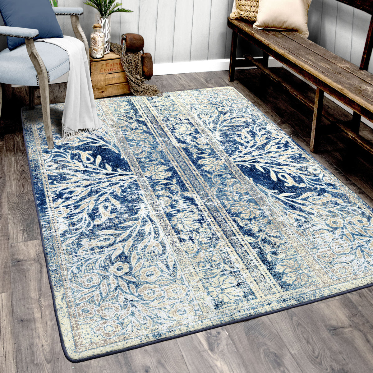 Image of an area rug, Delft Flowers - Countryside