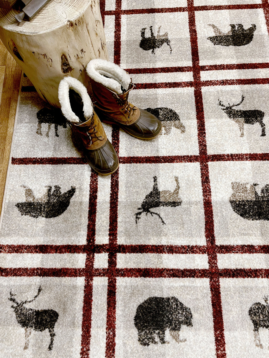 Image of an area rug, Rio Vista - Red Stripe