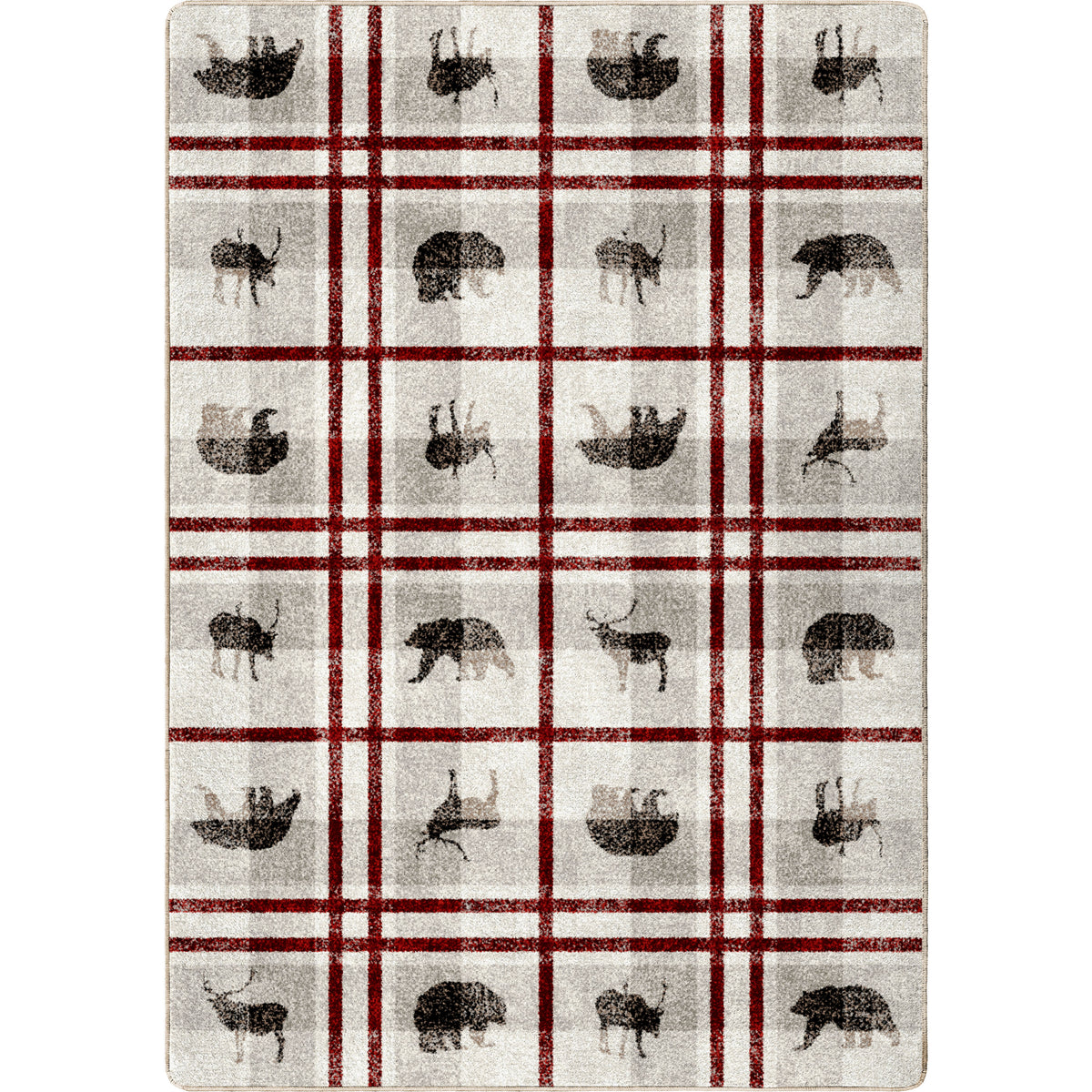 Image of an area rug, Rio Vista - Red Stripe