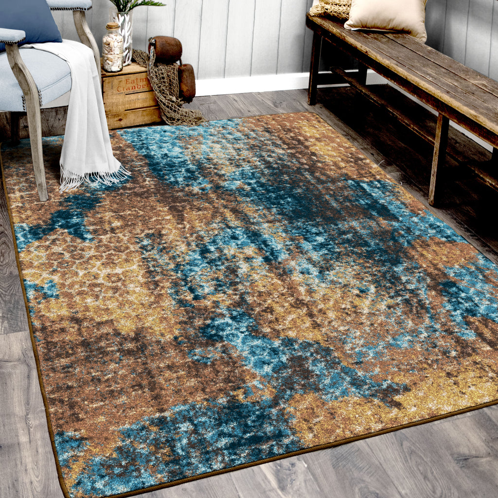 Image of an area rug, Mystic - Turquoise Splash