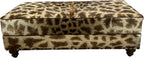 Authentic Giraffe Wild Exotic Safari Hide Western Ottoman