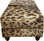 Authentic Giraffe Wild Exotic Safari Hide Western Ottoman