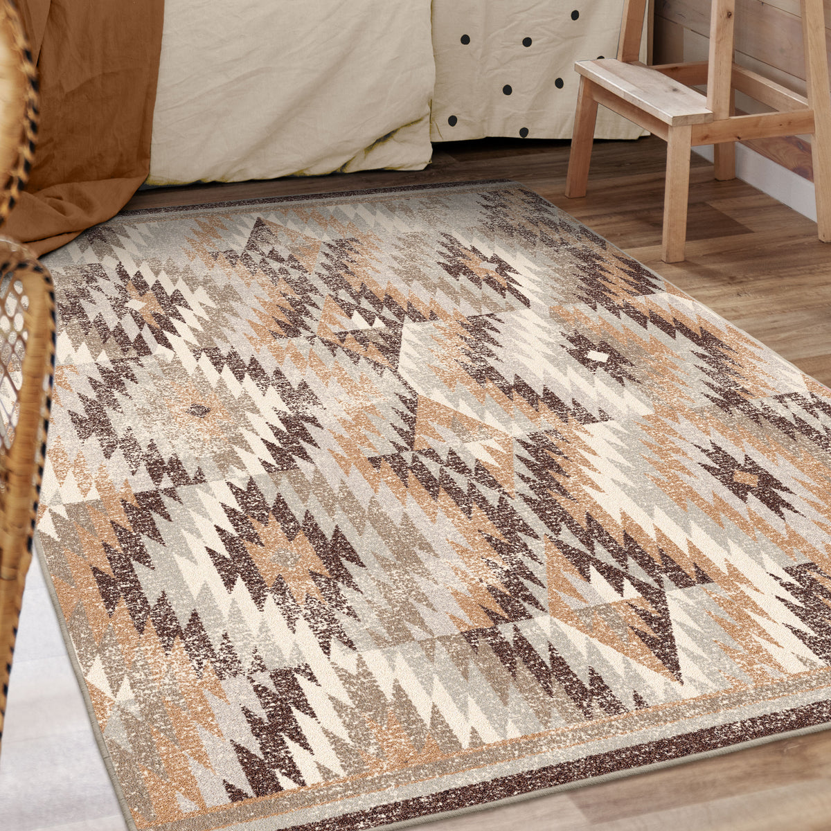 Image of an area rug, Just Praying - Distressed Natural