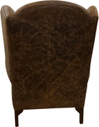 Walnut Crest Wingback Chair