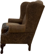 Load image into Gallery viewer, Walnut Crest Wingback Chair